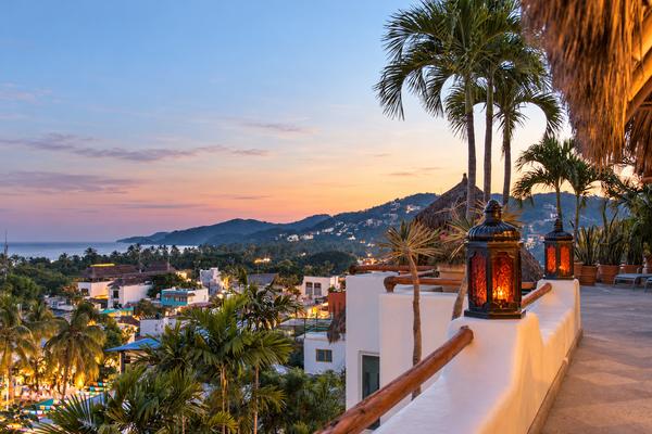 Atardecer sobre Sayulita desde la terraza